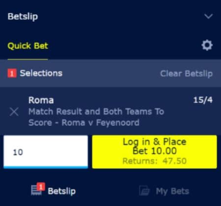 Match Result & Both Teams To Score (BTTS) Betting .